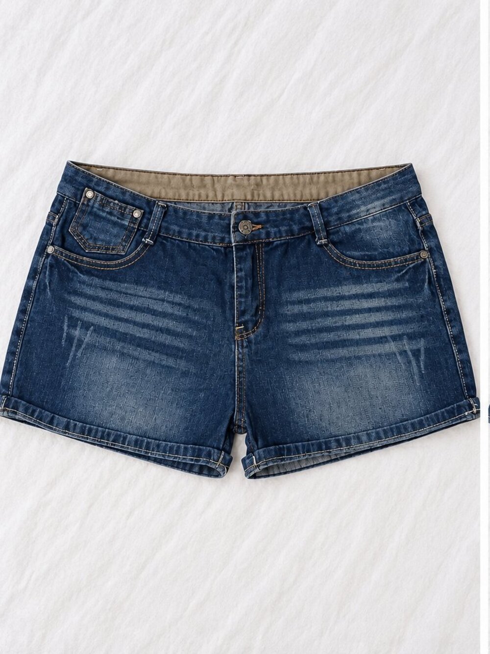 Jeans Wear Distressed Denim Shorts Size 16 Cuffed Dark Wash
